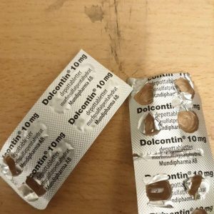 Dolcontin Morfin depottabletter i originalemballasje for sikker og diskret levering i Norge.